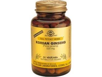 Solgar Ginseng Coreano. 50 Cápsulas Vegetales.