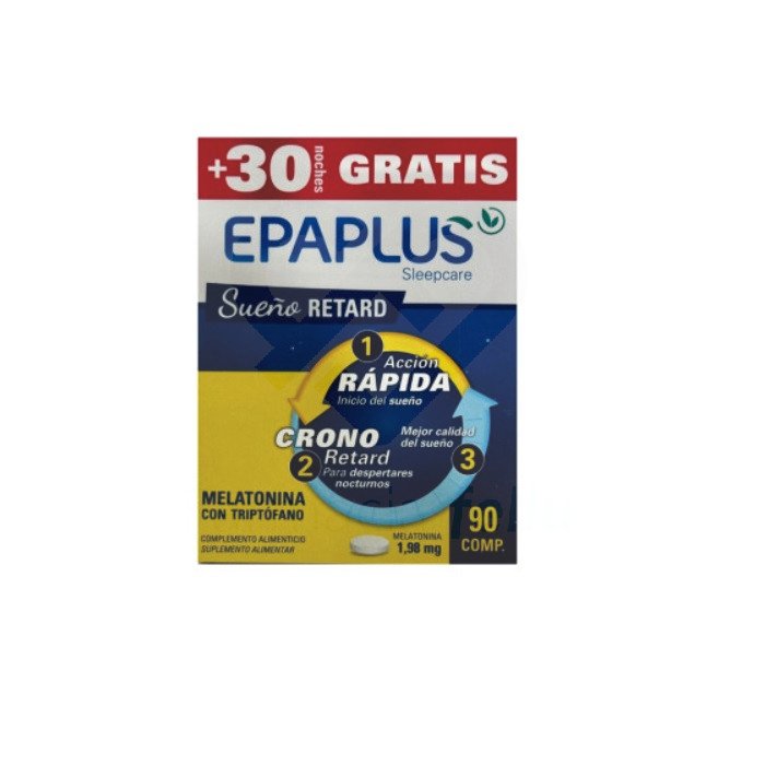 Epaplus Sueño Retard Melatonina con Triptófano, 60 Comprimidos